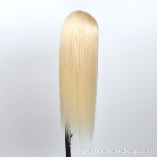Raw Brazilian Human Hair 613 Blonde Bob Lace Frontal Wig,Cheap Wholesale Cuticle Aligned Straight Pre-plucked 13*4/4*4 Lace Wigs